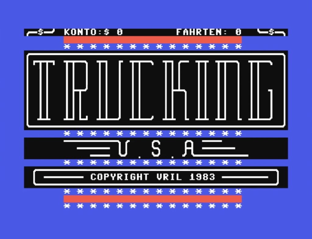Bildschirmfoto 2017 06 05 um 20.27.08 1024x783 - Trucking U.S.A. (C64, 1983)