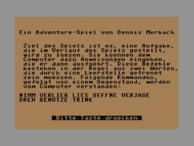 Bildschirmfoto 2017 08 29 um 15.41.20 400x300 - Zauberschloss (C64, 1984)