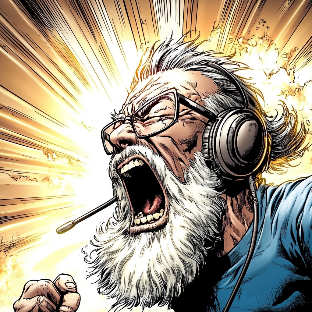 pixelpoldi a mad man with white hear ponytail and white beard a3a1f181 aab3 4a74 81e1 279b0e8e0532 3